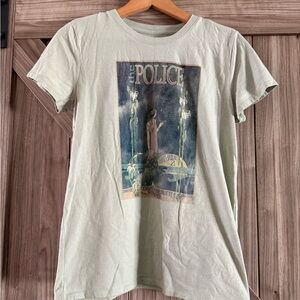 Lucky Brand The Police Graphic Tee in Light Green